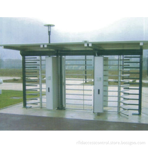 Stainless Steel Double Lane Access Control System, Full Height Turnstile Gate (YET-712C)